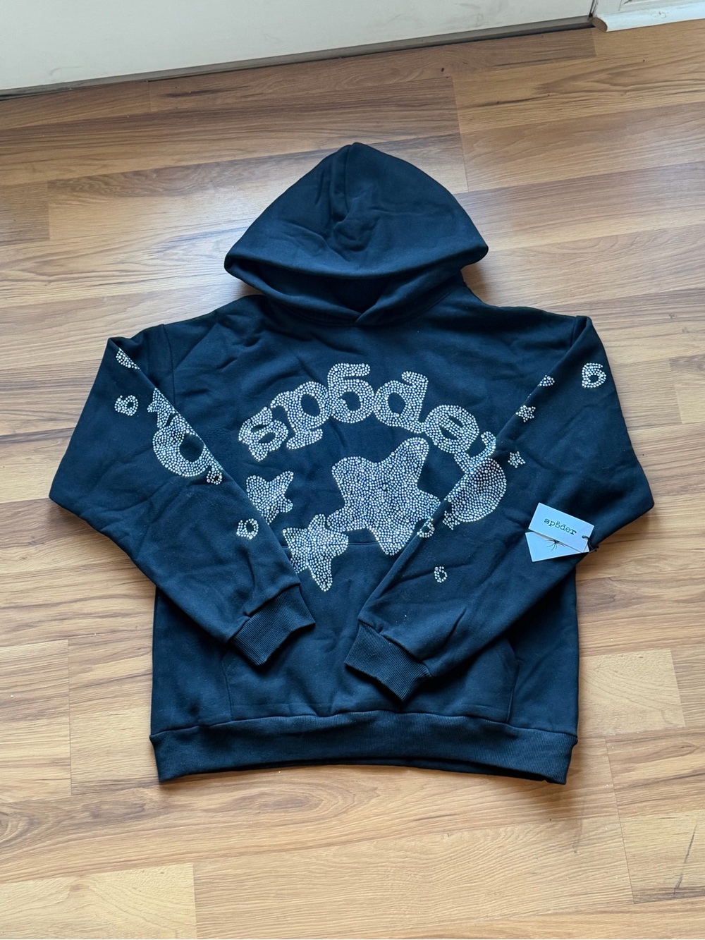 Sp5der Rhinestone Beluga Hoodie